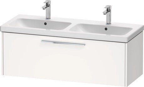 Duravit D - Code 1 Drawer Wall Hung Vanity Unit 1184mm x 460mm - Matt White - DC4669010180000 - TAP 'N' SHOWER