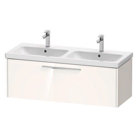 Duravit D - Code 1 Drawer Wall Hung Vanity Unit 1184mm x 460mm - Gloss White - DC4669010220000 - TAP 'N' SHOWER