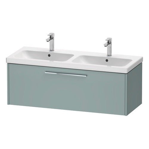 Duravit D - Code 1 Drawer Wall Hung Vanity Unit 1184mm x 460mm - Fjord Green - DC4669010HG0000 - TAP 'N' SHOWER