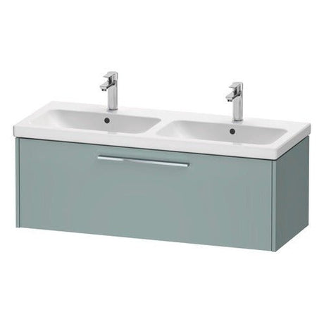 Duravit D - Code 1 Drawer Wall Hung Vanity Unit 1184mm x 460mm - Fjord Green - DC4669010HG0000 - TAP 'N' SHOWER