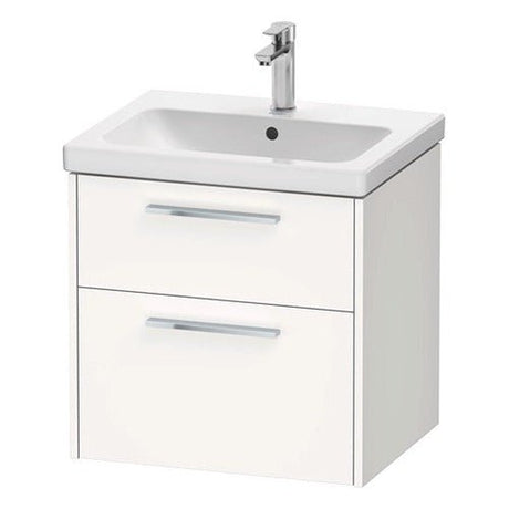 Duravit D - Code 2 Drawer Wall Hung Vanity Unit 584mm x 460mm - Matt White - DC4670010180000 - TAP 'N' SHOWER