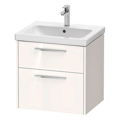 Duravit D - Code 2 Drawer Wall Hung Vanity Unit 584mm x 460mm - Gloss White - DC4670010220000 - TAP 'N' SHOWER