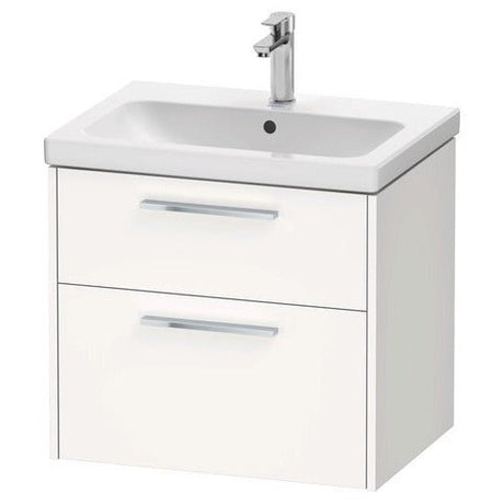 Duravit D - Code 2 Drawer Wall Hung Vanity Unit 634mm x 460mm - Matt White - DC4671010180000 - TAP 'N' SHOWER