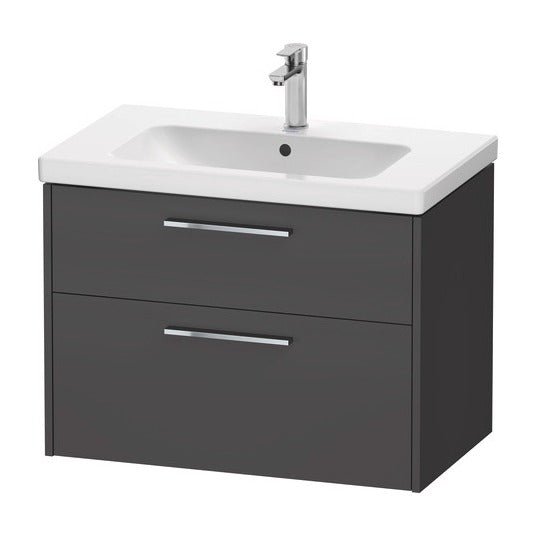 Duravit D - Code 2 Drawer Wall Hung Vanity Unit 784mm x 460mm - Matt Graphite - DC4672010490000 - TAP 'N' SHOWER