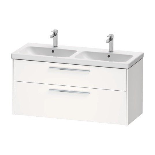 Duravit D - Code 2 Drawer Wall Hung Vanity Unit 1184mm x 460mm - Matt White - DC4674010180000 - TAP 'N' SHOWER