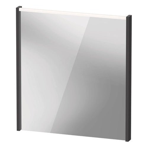 Duravit D - Code Illuminated Mirror 650mm x 700mm - Matt Graphite - DC7076049490000 - TAP 'N' SHOWER