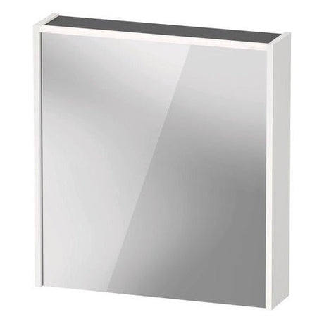 Duravit D - Code Illuminated Left Opening Mirror Cabinet 650mm x 700mm - Matt White - DC7105L18183000 - TAP 'N' SHOWER