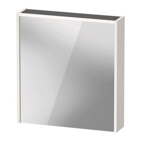 Duravit D - Code Illuminated Left Opening Mirror Cabinet 650mm x 700mm - Gloss White - DC7105L22223000 - TAP 'N' SHOWER