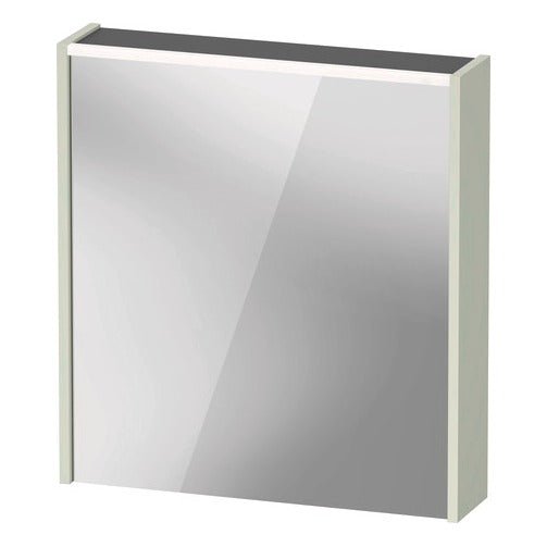 Duravit D - Code Illuminated Left Opening Mirror Cabinet 650mm x 700mm - Pale Green - DC7105LHHHH3000 - TAP 'N' SHOWER