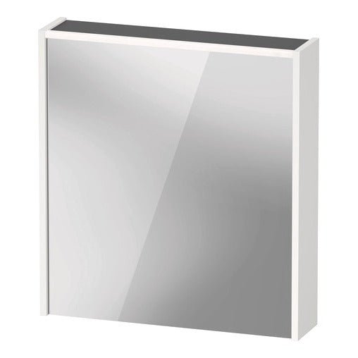 Duravit D - Code Illuminated Right Opening Mirror Cabinet 650mm x 700mm - Matt White - DC7105R18183000 - TAP 'N' SHOWER