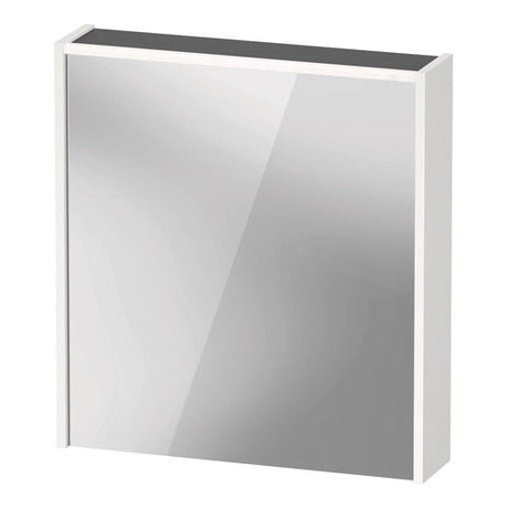 Duravit D - Code Illuminated Right Opening Mirror Cabinet 650mm x 700mm - Matt White - DC7105R18183000 - TAP 'N' SHOWER