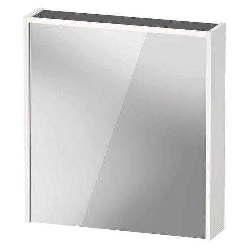 Duravit D - Code Illuminated Right Opening Mirror Cabinet 650mm x 700mm - Gloss White - DC7105R22223000 - TAP 'N' SHOWER