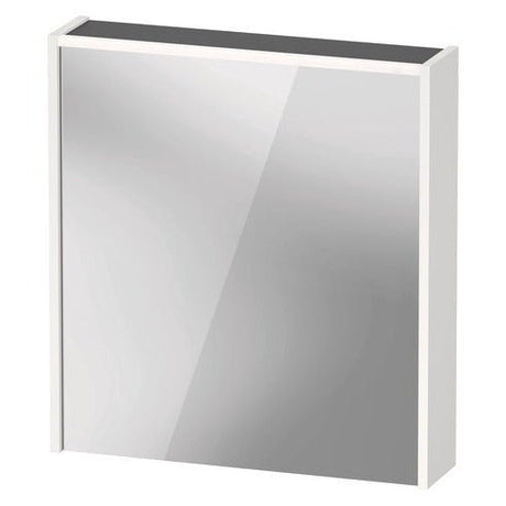 Duravit D - Code Illuminated Right Opening Mirror Cabinet 650mm x 700mm - Gloss White - DC7105R22223000 - TAP 'N' SHOWER
