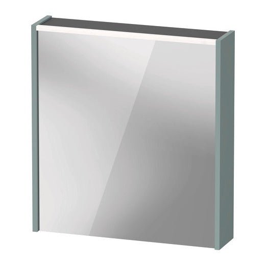 Duravit D - Code Illuminated Right Opening Mirror Cabinet 650mm x 700mm - Fjord Green - DC7105RHGHG3000 - TAP 'N' SHOWER