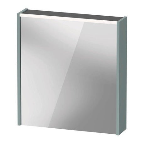 Duravit D - Code Illuminated Right Opening Mirror Cabinet 650mm x 700mm - Fjord Green - DC7105RHGHG3000 - TAP 'N' SHOWER