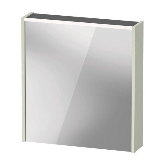 Duravit D - Code Illuminated Right Opening Mirror Cabinet 650mm x 700mm - Pale Green - DC7105RHHHH3000 - TAP 'N' SHOWER