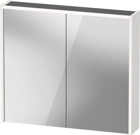 Duravit D - Code Illuminated 2 Door Mirror Cabinet 800mm x 700mm - Matt White - DC7106018183000 - TAP 'N' SHOWER