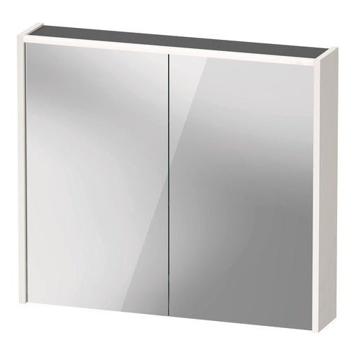Duravit D - Code Illuminated 2 Door Mirror Cabinet 800mm x 700mm - Gloss White - DC7106022223000 - TAP 'N' SHOWER