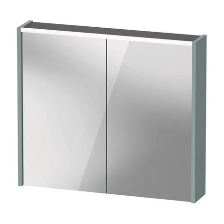 Duravit D - Code Illuminated 2 Door Mirror Cabinet 800mm x 700mm - Fjord Green - DC71060HGHG3000 - TAP 'N' SHOWER