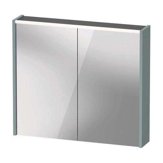 Duravit D - Code Illuminated 2 Door Mirror Cabinet 800mm x 700mm - Fjord Green - DC71060HGHG3000 - TAP 'N' SHOWER
