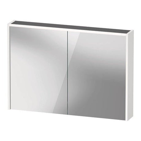 Duravit D - Code Illuminated 2 Door Mirror Cabinet 1000mm x 700mm - Matt White - DC7107018183000 - TAP 'N' SHOWER