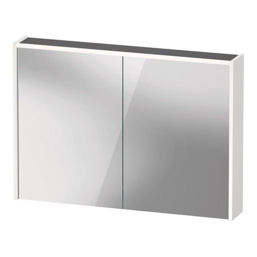 Duravit D - Code Illuminated 2 Door Mirror Cabinet 1000mm x 700mm - Gloss White - DC7107022223000 - TAP 'N' SHOWER