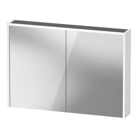 Duravit D - Code Illuminated 2 Door Mirror Cabinet 1000mm x 700mm - Gloss White - DC7107022223000 - TAP 'N' SHOWER