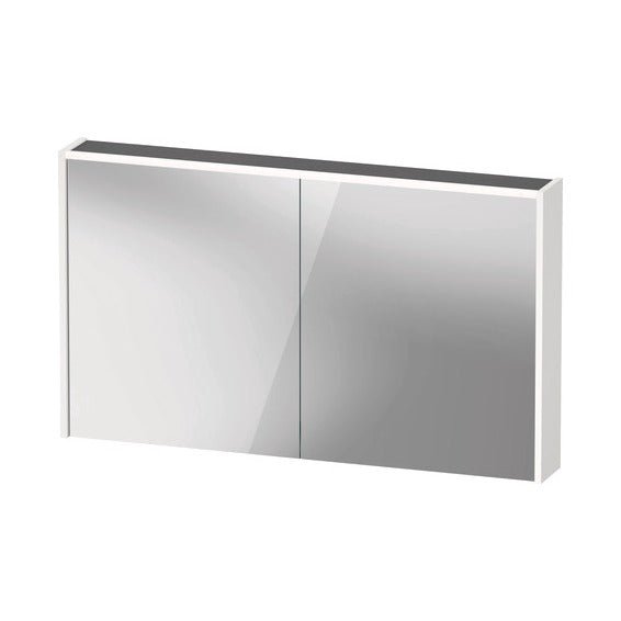 Duravit D - Code 1200mm x 700mm Illuminated 2 Door Mirror Cabinet - Matt White - DC7108018183000 - TAP 'N' SHOWER