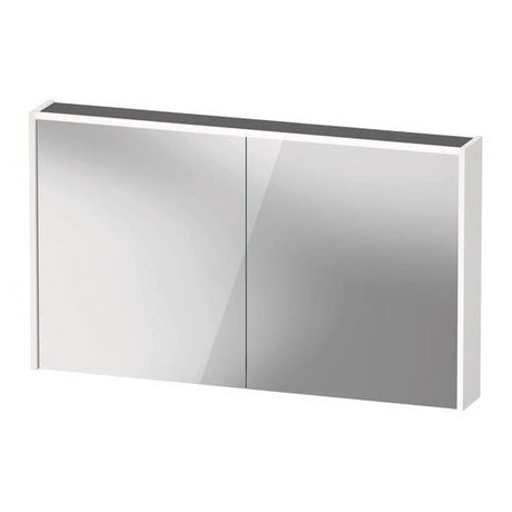 Duravit D - Code Illuminated 2 Door Mirror Cabinet 1200mm x 700mm - Gloss White - DC7108022223000 - TAP 'N' SHOWER