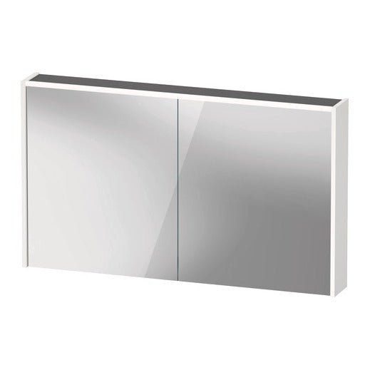 Duravit D - Code Illuminated 2 Door Mirror Cabinet 1200mm x 700mm - Gloss White - DC7108022223000 - TAP 'N' SHOWER