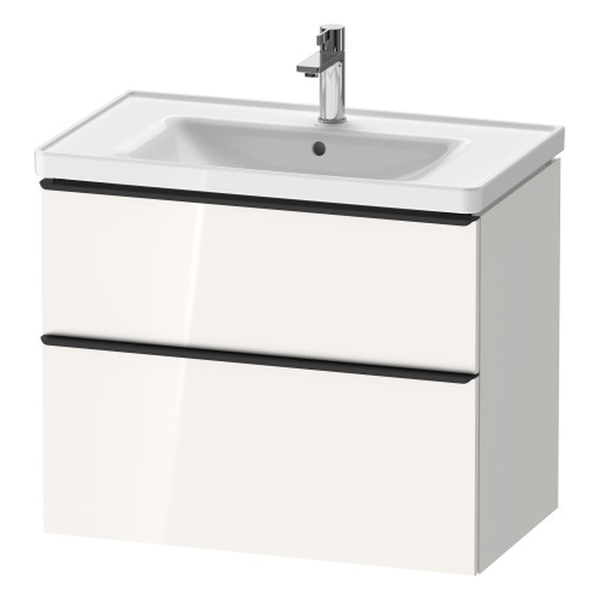 Duravit D - Neo 1 Drawer Wall Mounted Vanity Unit Only 784mm Wide - White Gloss - DE43550BD220000 - TAP 'N' SHOWER