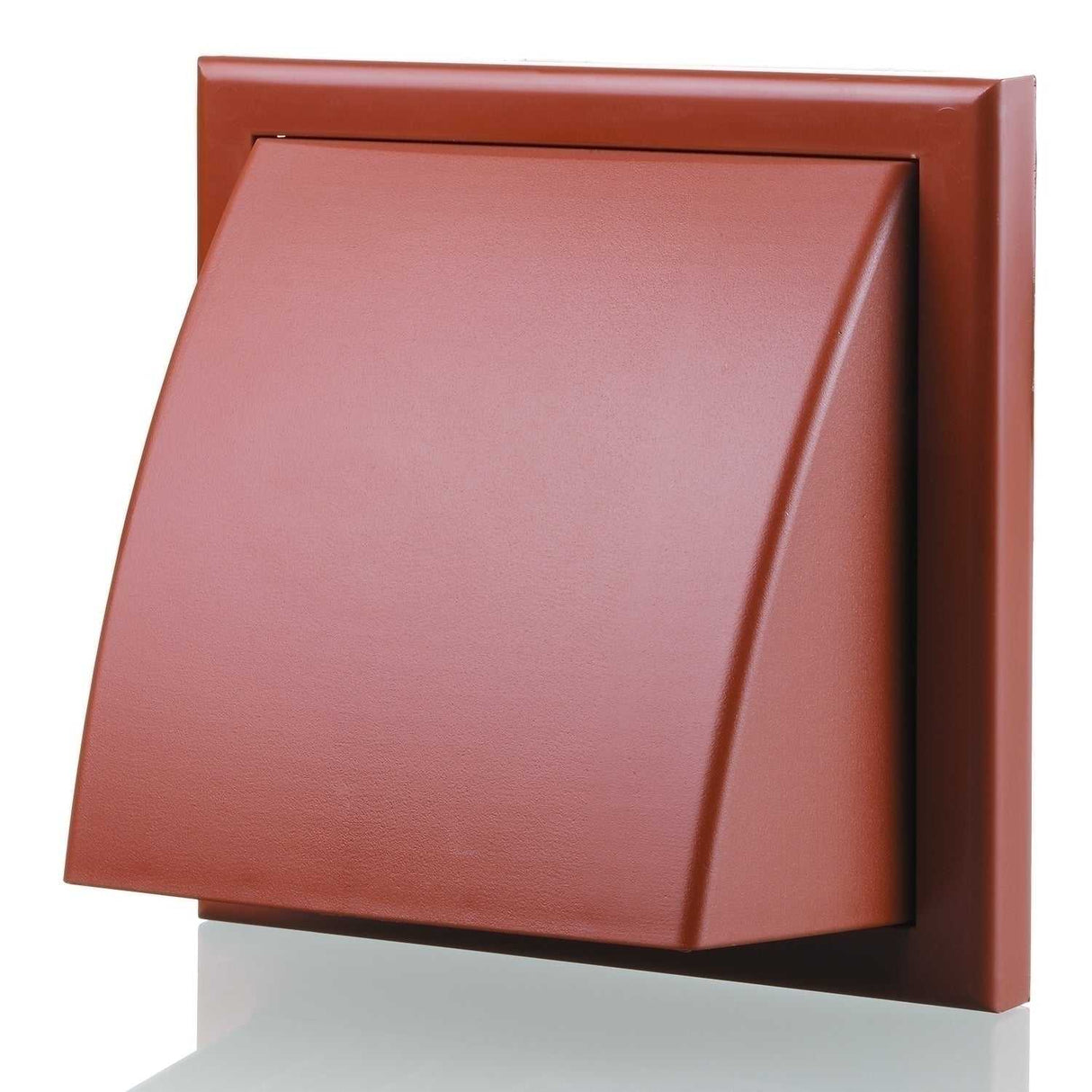 Blauberg plastic cowled hooded air ventilation wall grille in terracotta with 100mm size