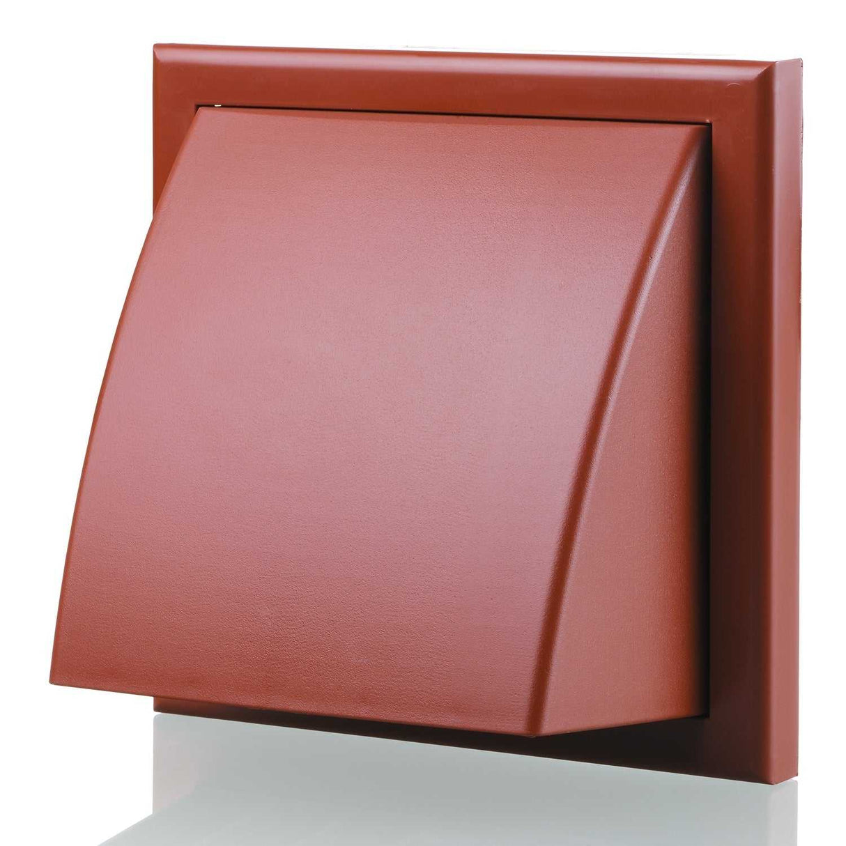 Blauberg Plastic Cowled Hooded Air Ventilation Wall Grille in terracotta, 150mm, durable and easy to install