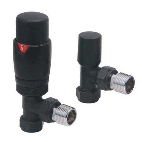 Scudo Designer Twin Pack TRV Angled - Black - DES - TRV - ANG - BLK - TAP 'N' SHOWER