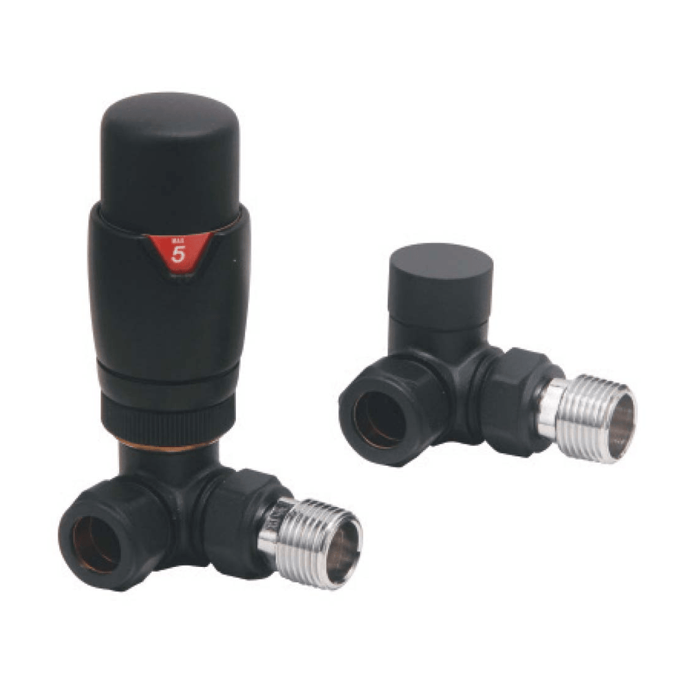 Scudo Designer Twin Pack TRV Corner - Black - DES - TRV - CORN - BLK - TAP 'N' SHOWER