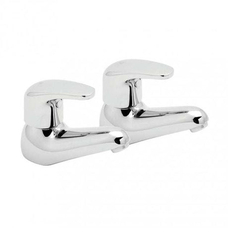 Deva Adore Chrome Modern Basin Taps Pair - ADORE101