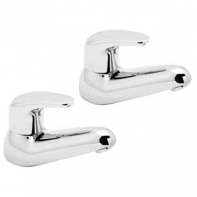 Deva Adore Chrome Modern Bath Taps Pair - ADORE102 - TAP 'N' SHOWER