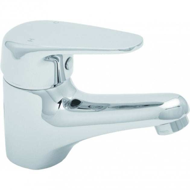 Deva Adore Chrome Mono Basin Mixer Tap with Press Top Waste - ADORE113 - TAP 'N' SHOWER