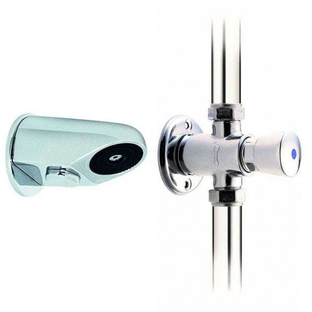 Deva Anti-Vandal Shower Head with Non-Concussive Shower Valve - Chrome - AVSH002