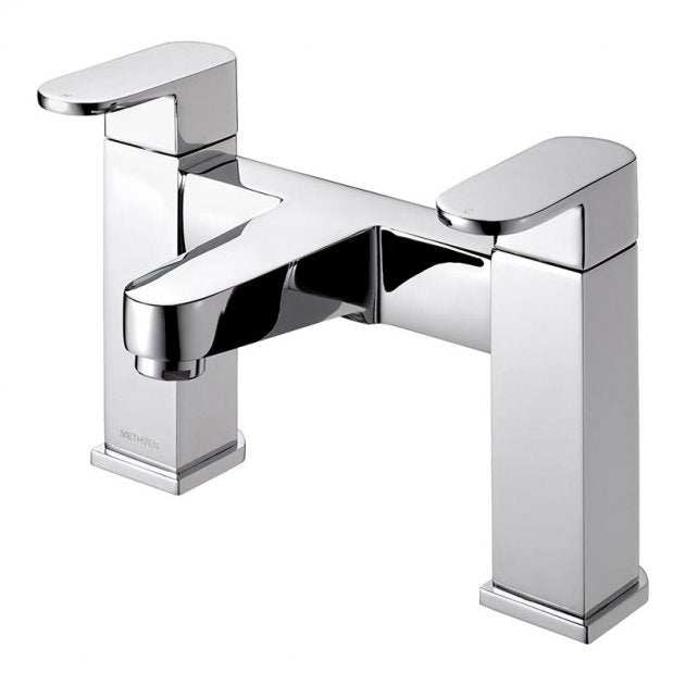 Deva Amio Dual Handle Pillar Mounted Bath Filler Tap - Chrome - AMBFCPUK