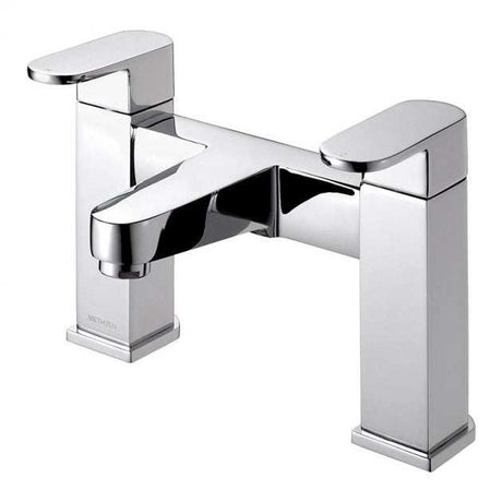 Deva Amio Dual Handle Pillar Mounted Bath Filler Tap - Chrome - AMBFCPUK
