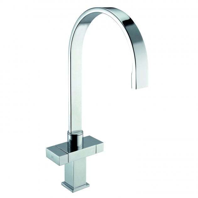 Deva Brixton Kitchen Sink Mixer Tap Dual Handle Swivel Spout - Chrome - BTN104 - TAP 'N' SHOWER