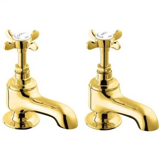Deva Coronation Traditional Bath Taps Pair - Gold - CR20501 - TAP 'N' SHOWER