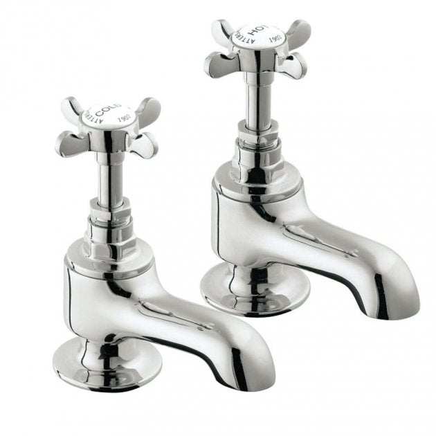 Deva Coronation Traditional Bath Taps Pair - Chrome - CR20 - TAP 'N' SHOWER