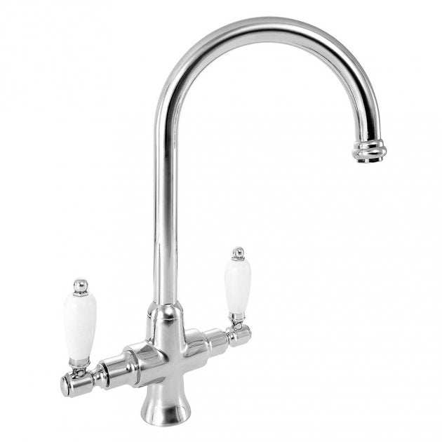 Deva Georgian Traditional Mono Kitchen Sink Mixer Tap, Chrome - SM056 - TAP 'N' SHOWER