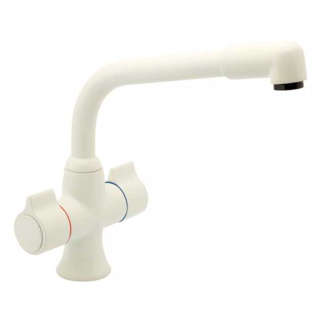 Deva Sauris Modern Mono Kitchen Sink Mixer Tap, White - SMS172005 - TAP 'N' SHOWER