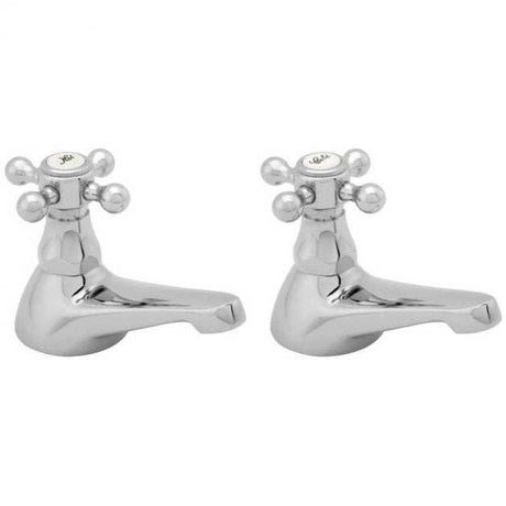 Deva Tudor Chrome traditional bath taps pair with solid brass construction and polished chrome finish
