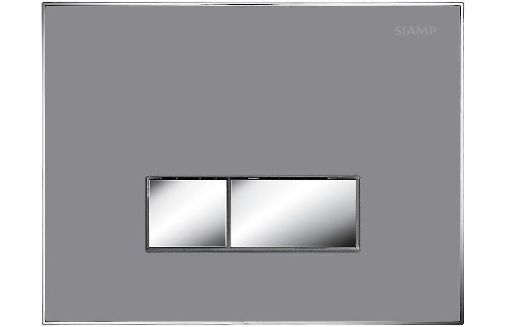 Prystine Cary Flushplate - Flat Grey - PRIS4337 - TAP 'N' SHOWER