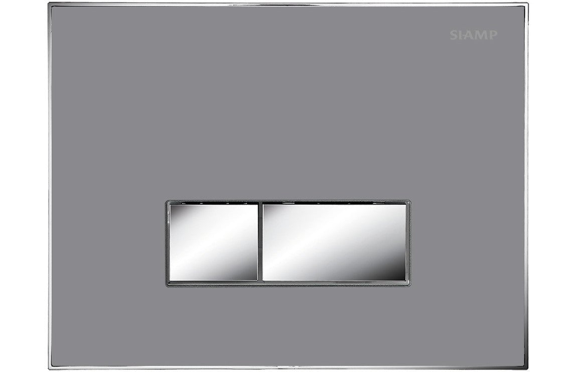 Prystine Cary Flushplate - Flat Grey - PRIS4337 - TAP 'N' SHOWER