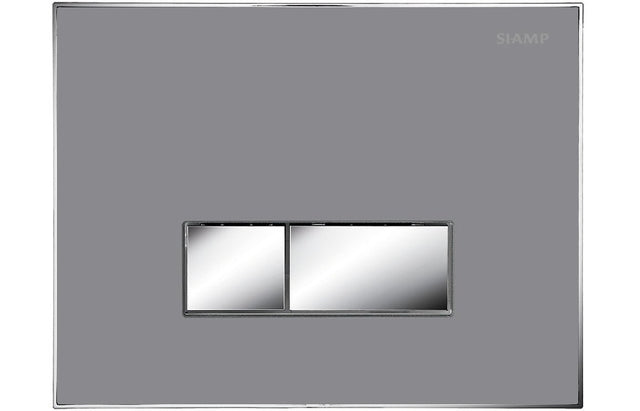Prystine Cary Flushplate - Flat Grey - PRIS4337 - TAP 'N' SHOWER